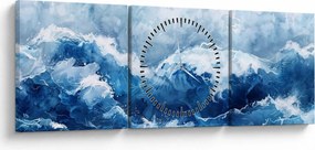 Kép - A tenger illusztrációja (órával) (90x30 cm)