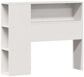 fehér tömör fenyőfa könyvespolcos ágy matrac nélkül 75 x 190 cm
