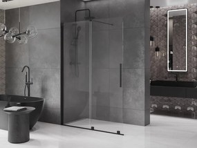 Mexen Velar, nyílásba tolóajtó Walk-In 140 cm, 8 mm átlátszó üveg, fekete matt, 871-140-000-03-70