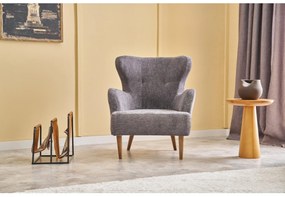 Füles fotel Kaveh 2 (szürke + fa). Akció -23%. 1106512