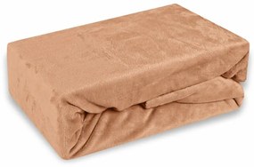 EMI barna mikroplüss gumis lepedő, 180x200-as lap