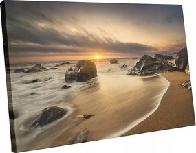 Vászonkép Nappaliba Naplemente Tenger Tengerpart 70x50