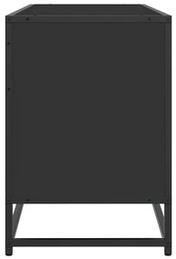 fekete szerelt fa és fém TV-szekrény 150x35x41 cm