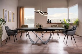 Infinity bővíthető étkezőasztal kerámia fekete 160-240 cm