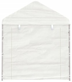 fehér polietilén pavilon tetővel 4,46 x 2,28 x 2,69 m
