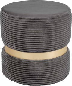 Ring puff - arany gyűrű - L49 - petrolszürke bársony R