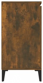 füstös tölgy színű szerelt fa tálalószekrény 104 x 35 x 70 cm