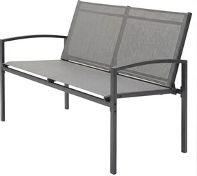 Outsunny 2 személyes időjárásálló fém kerti pad légáteresztő ülés és ívelt kartámasz — ergonomikus, 220 kg | Aosom
