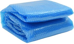 vidaXL kék napelemes kerek lebegő PE medencefólia 381 cm