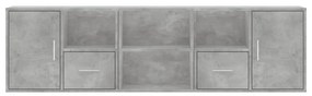 betonszürke szerelt fa sarokszekrény 160 x 40 x 45 cm