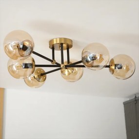 Brilagi - MALIVA aranyszínű felületre szerelhető csillár 6xE14/15W/230V