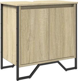 vidaXL sonoma tölgy szerelt fa fürdőszobai mosdószekrény 60x35x60 cm