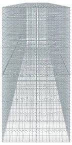 horganyzott vas gabion kosár fedéllel 1200 x 100 x 200 cm