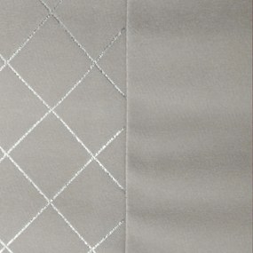 Bársonyos szürke sötétítő függöny geometrikus motívummal 140 x 250 cm