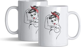 Bögre neki "Girl Power" elegáns ideális ajándék nőknek