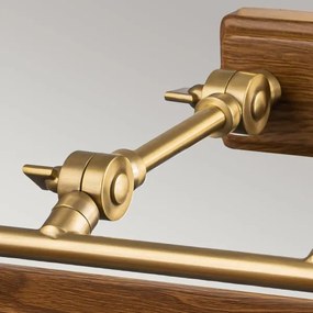 Elstead WINCHFIELD-PLL-AB-OAK - Képmegvilágító WINCHFIELD 4xE14/40W/230V tölgy