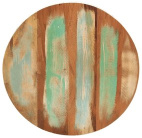 Tál alakú fehér újrahasznosított fa dohányzóasztal Ø50x24 cm