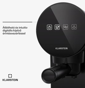 Klarstein Furore, eszpresszógép, 1380 W, 20 bar, digitális kijelző, 2 csésze, kompakt, rozsdamentes acél