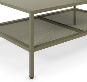 Zöld fém dohányzóasztal 60x100 cm Fayna – Marckeric