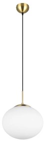 Fehér-aranyszínű függőlámpa üveg búrával ø 30 cm Fomento – Trio