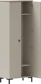 Szekrény, szürkésbarna Taupe/silverjack tölgy, DOMCA 2D