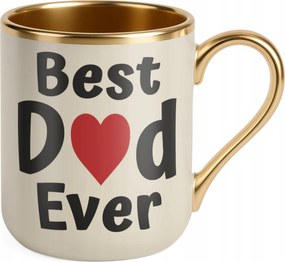 Prémium Bögre Arany Ecru Apák napja Best Dad Ever Ajándék Apának