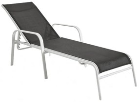 Állítható kerti szék, szürke|féher, ATREO