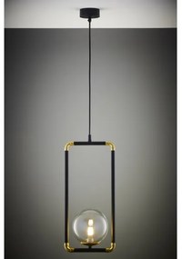 Jupiter 2023 - Csillár zsinóron ZAFRA 1xG9/10W/230V fekete/arany/átlátszó