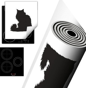 Tűzhelyvédő Szőnyeg Asztali Dekoráció 45x52 fekete macska