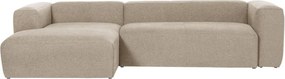 Bézs sarokkanapé (bal oldali) Blok – Kave Home