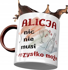 Bordó bögre Alice Barátnőjének Nyomtatott Fotóval