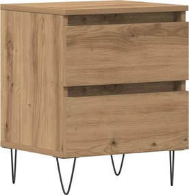vidaXL Éjjeliszekrény fiókkal kézműves tölgy 40 x 35 x 50 cm Faanyag