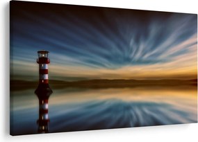 Világítótorony a tengeren (90x60 cm)