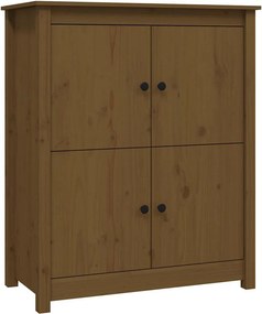 vidaXL mézbarna tömör fenyőfa tálalószekrény 83x41,5x100 cm