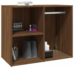 barna tölgy színű szerelt fa pipereszekrény 80 x 40 x 65 cm