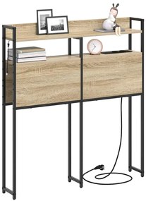 Fejtámla LED -es lámpákkal sonoma tölgy 100 cm Faanyag