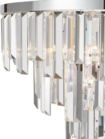 Dar Lighting glamour kristály modern függeszték fuentes csiszolt króm darfue0550