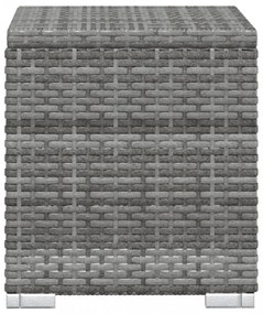 3 részes szürke polyrattan kerti napozóágy szett asztallal