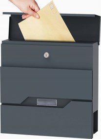 Postaláda Újságtartó Antracit Otthoni A4