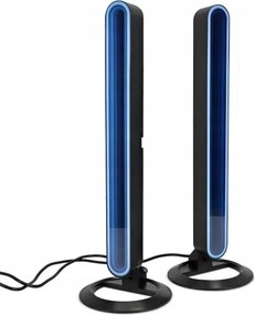 SZETT 2x LED RGBIC dimmelhető asztali lámpa LED/5W/5V fekete + távirányító
