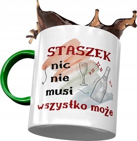 Zöld bögre Stanislaw Staszek Férj kolléga számára, fényképes nyomtatással