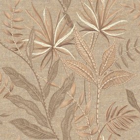 Decoprint Terra Nova Tropical Weave barna-bézs leveles texturált vlies tapéta – TN29081