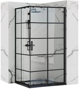Rea Concept, zuhanykabin 80x100 cm + fekete Savoy zuhanytálca, KPL-K1006