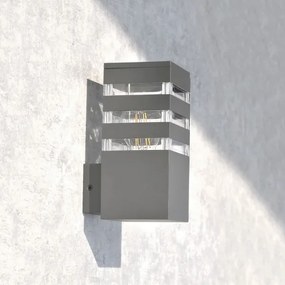 LED RGBW fényerőszabályozható kültéri fali lámpatest TEKSAS 1xE27/12W/230V IP44 antracit