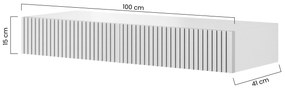 Nicole akasztós konzol / fésülködőasztal 100 cm fiókokkal - fehér matt