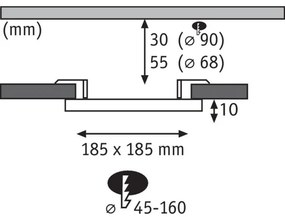 Paulmann 92392 - LED/17,5W IP44 Fürdőszobai beépíthetó lámpa VARIFIT 230V
