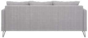 Világosszürke zsenília kanapé 200 cm Freya – Ropez