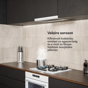 Klarstein Velaire kihúzható páraelszívó 60 cm-es, Elegáns, minimalista, nagy teljesítményű, EEC A++, 896 m³/ó