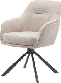 Krémszínű kárpitozott étkezőfotel szett 2 db-os Avola – Unique Furniture