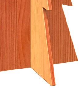 viaszbarna tömör fenyőfa karácsonyfa-dekoráció 112 cm
